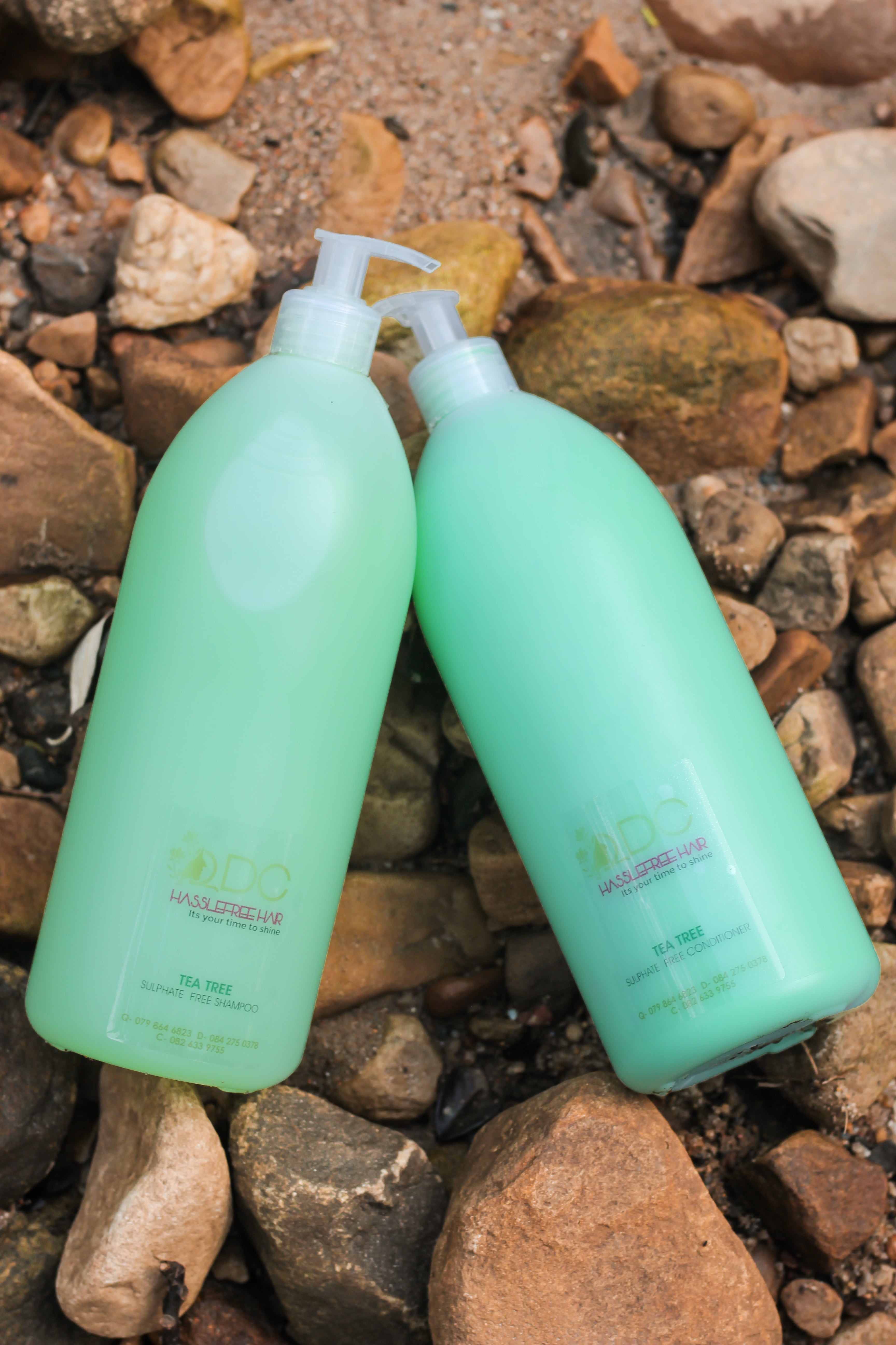 Tea Tree Shampoo & Conditioner Set 1000ml QDC Hassle Free Hair