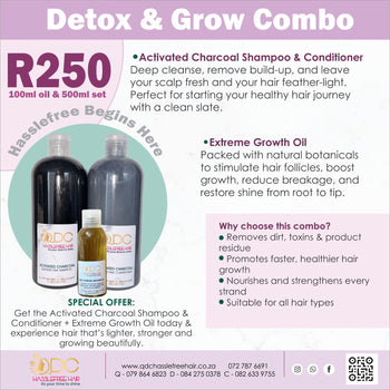 QDC Hassle Free Hair – Detox & Grow Combo for only R250