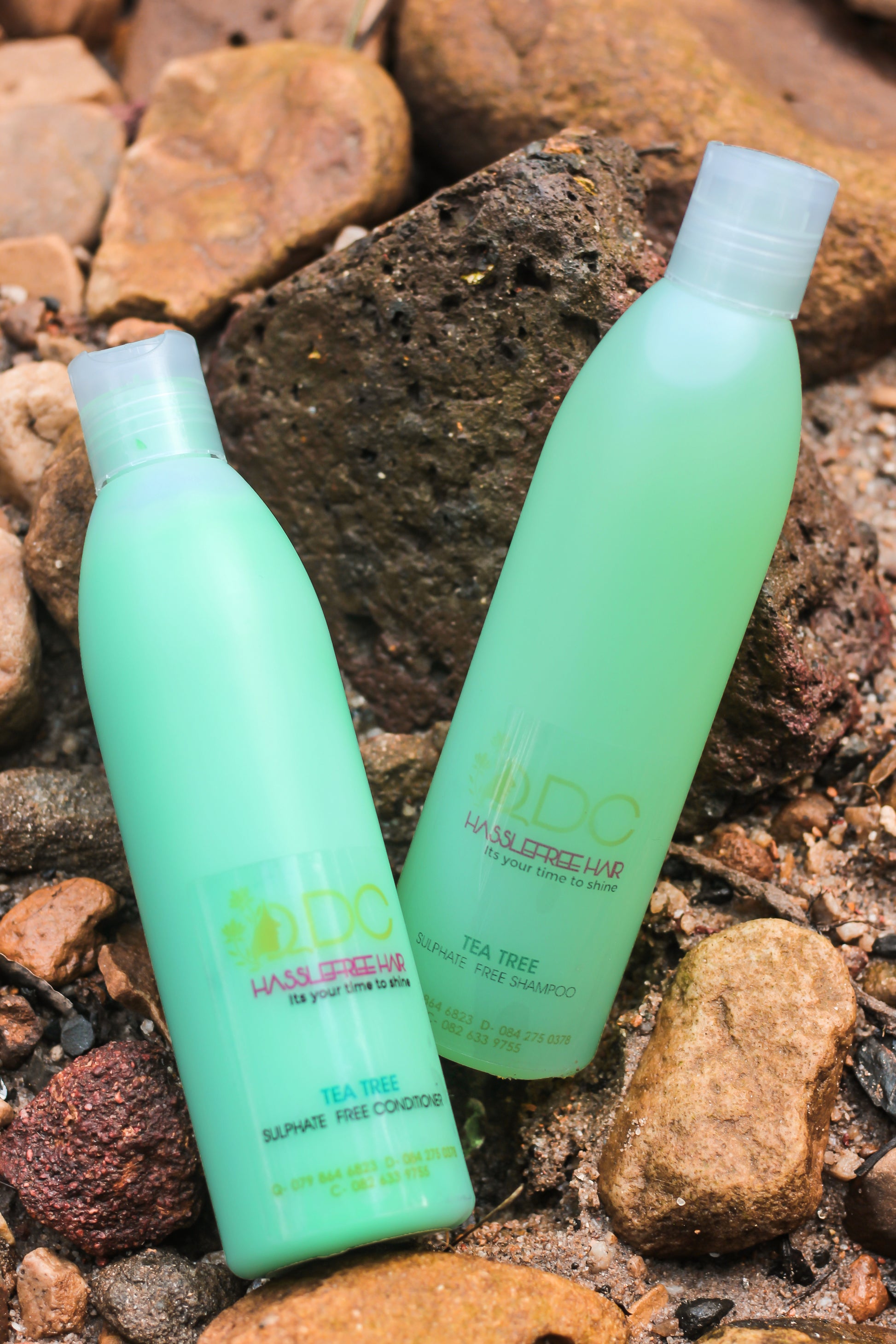 Tea Tree Shampoo & Conditioner Set 250ml QDC Hassle Free Hair